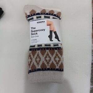 Sonoma  The Supercozy Sock Boot Crew 2 Pack Socks
